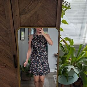 J. Crew Black and White Halter Sundress